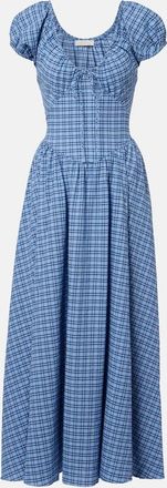 Faithfull The Brand Edessa checked cotton maxi dress