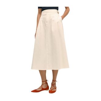 Brooks Brothers Dames, Rokken, Wit, Maat: 2XS Katoen