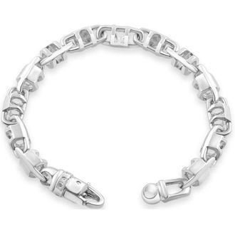 Pompeii3 Mens 14k Gold (46gram) or Platinum (86gram) 7.5mm Link Bracelet 8.5