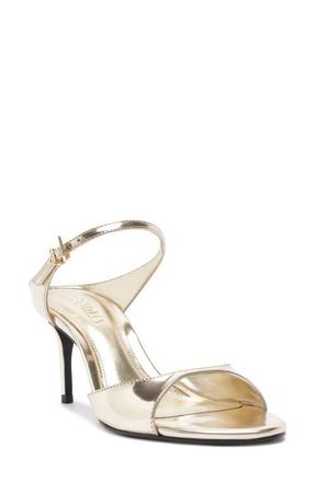 Schutz Lyra Mid Ankle Strap Sandal in Platinum at Nordstrom, Size 6