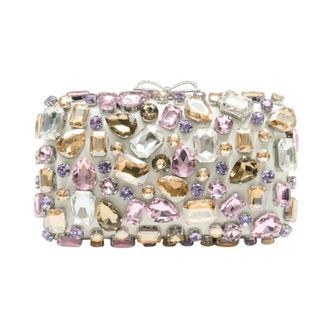 Self Portrait Clutches, female, Multicolor, ONE SIZE, Multi Crystal Embellished Clutch Bag