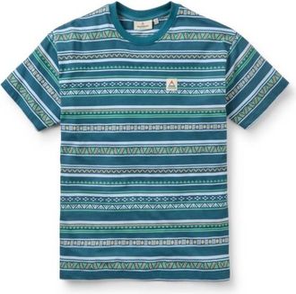 Passenger Mellower Jacquard Relaxed Fit T-Shirt T-Shirt f&uuml;r Herren | t&uuml;rkis