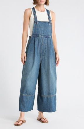 Free People Rambler Denim Overalls in Navy at Nordstrom Rack, Size Small
