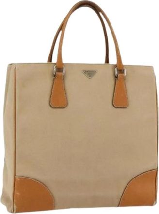 Prada Pre-owned Vintage Tote Bag - Dames - Vintage Shopper - Beige - ONE Size - Vintage