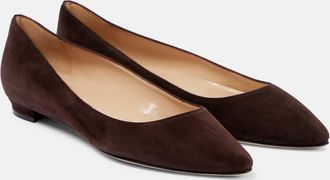 Manolo Blahnik Lanza BB suede ballet flats