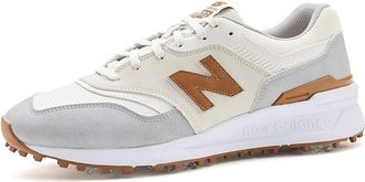 New Balance 997 Golf Mens Golf Shoes Beige : 10.5 D - Medium, Leather