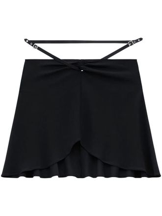 Courrèges Slash Ellipse Crepe Jerse Mini Skirt