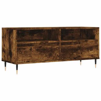 vidaXL Vidaxl - Mueble De Tv Madera Contrachapada Roble Ahumado 100x34,5x44,5cm