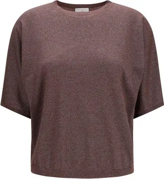 Brunello Cucinelli Purple Cashmere Womens Sweatshirt