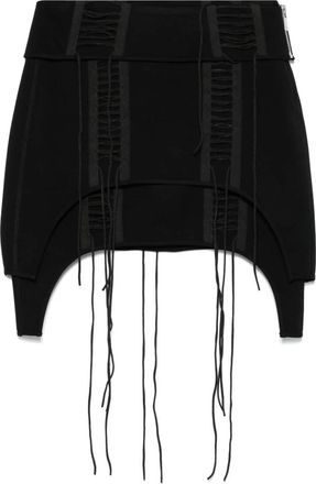 Helmut Lang Aviator Rok - Dames - Korte rokken - Zwart - XS - Nylon - Rokken