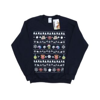 Disney Heren The Muppets Kerstmis Hoofden Sweatshirt (Marineblauw)
