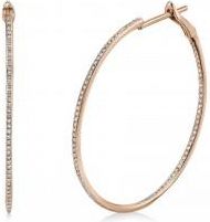 Allurez Diamond Inside Out Hoop Earrings 14k Rose Gold (0.50ct)