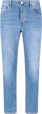 Pantaloni Torino Blue Straight-Leg Stretch Cotton Jeans