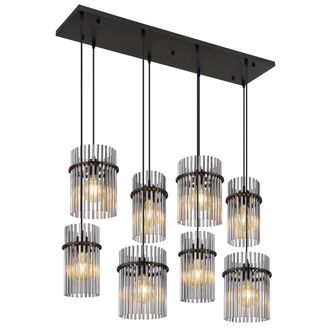 Globo Lighting L&aacute;mpara Colgante - Gorley - Negro - Vidrio - Gran L&aacute;mpara