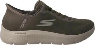 Skechers Bruine Flex Gebreide Sneaker - Heren - Sneakers - Bruin - 41 EU - Schoenen