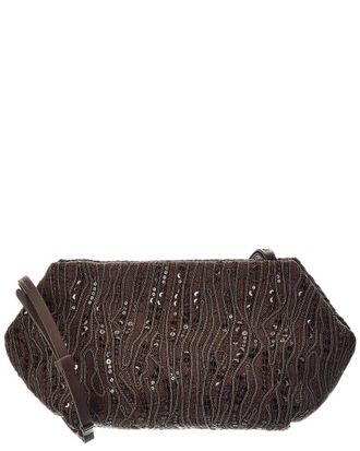 Brunello Cucinelli Canvas & Leather Shoulder Bag