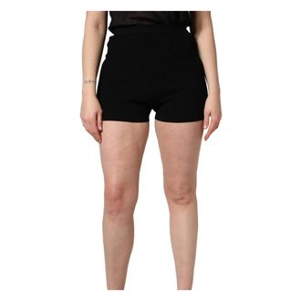 Dolce & Gabbana Hot Pants - Dames - Bermuda - Zwart - S - Leer - Korte Broeken