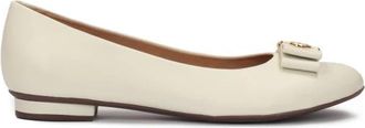 Kazar Comfort Leren Ballerina Roomkleur - Dames - Ballerinas - Beige - 37 EU - Leer - Schoenen