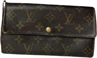 Louis Vuitton Pre-owned Wallets, female, Brown, Size: ONE SIZE Pre-owned Leather Wallet