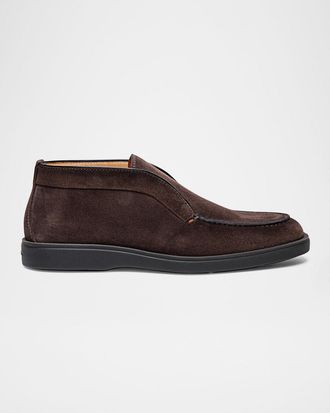 Santoni Men & apos;s Detroit Slip-On Suede Chukka Boots