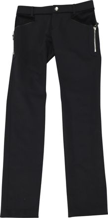 Gucci Pre-owned Womens Black Pants with Silver Zip Detail in Nylon - Size 2XS