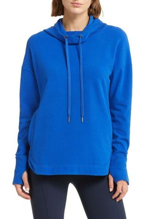 Sweaty Betty Escape Fleece Hoodie in Lightning Blue at Nordstrom, Size X-Small
