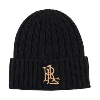 Ralph Lauren Cable-Knit Muts - Dames - Hoeden - Zwart - ONE Size - Accessoires