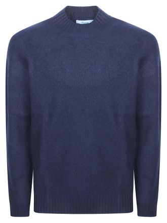 Drumohr Merino Brushed Wool Ribbed Detail Sweater