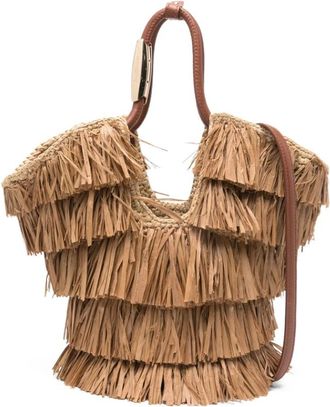 Zimmermann Handbags, female, Brown, ONE SIZE, Top Handle Fringe Bag