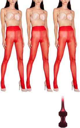 Lechery 3-Pack Glossy Colored Fashion Sheer Tights for Women at Nordstrom, Size Large/x-Large