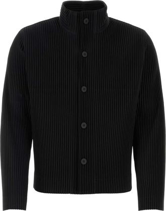 Homme Plissé Issey Miyake Black Polyester Cardigan