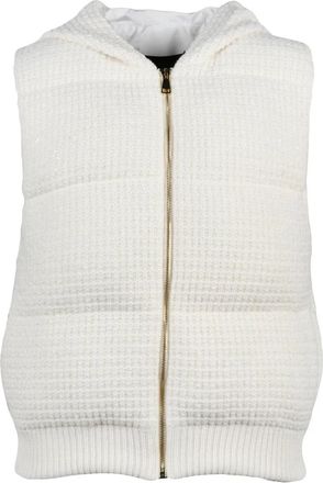 Fabiana Filippi Textured Knit Vest with Padded Interior and Zip Closure
