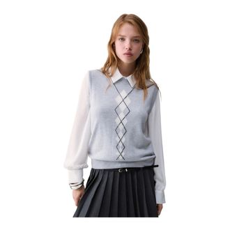 Liu Jo Tops, Dames, Grijs, XS, Wol, Sweater Ballantyne