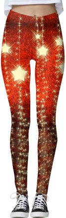 Generic Christmas Leggings for Women Xmas Costume Leggings Tights Stretch Novelty Pants Stretchy Pants Soft Fitness Running Tights Athletic Yoga Trousers Skin