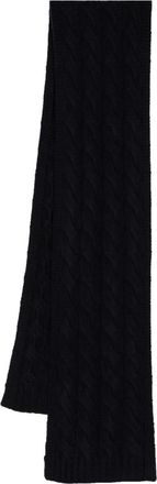 N.Peal cable-knit cashmere scarf - unisex - Organic Cashmere - One Size - Blue