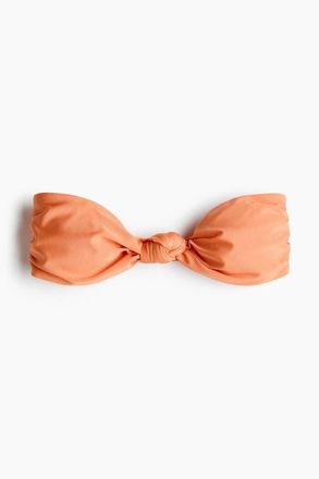 H&M Padded Bandeau Bikini Top in Orange at Nordstrom, Size Medium