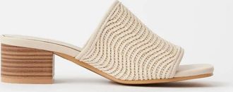 Seychelles Womens Pepper 2 Woven Mid Heel Sandals In Cream
