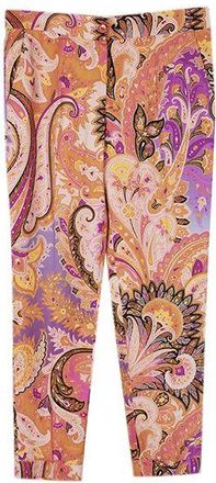 Etro Pink & orange paisley cigarette pants Size 26/66