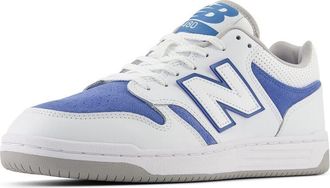 New Balance Mens 480 V1 Sneaker, White/Royal Blue, 10 UK