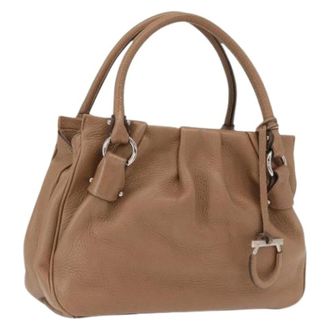 Ferragamo Pre-owned Handbag - Dames - Pre-owned - Bruin - Maat: ONE Size Leer