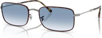 Ray-Ban Blue Gradient Rectangular Unisex Sunglasses RB3746 92703F 59