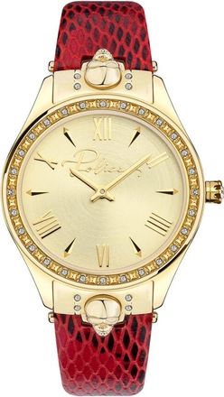 Police Pahia Leren Analoge Horloge - Heren - Horloges - Geel - ONE Size - Accessoires