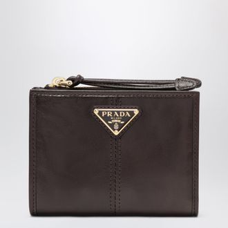 Prada Small Dark Brown Leather Wallet