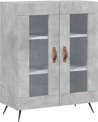 vidaXL Vidaxl - Aparador de madera de ingeniería gris hormigón 69,5x34x90 cm