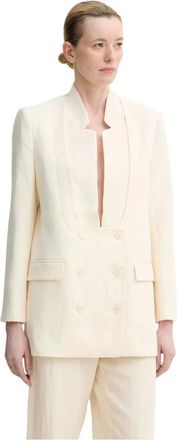 Munthe Firoz Blazer - Dames - Blazers - Beige - M - Polyester - Jassen