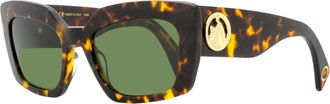 Lanvin Womens Rectangular Sunglasses LNV615S 234 Havana 55mm