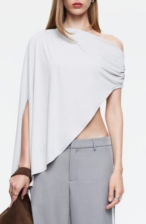 Lioness Reborn Asymmetric Poncho in Ash at Nordstrom, Size Medium