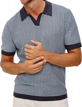 Rails Hayden Striped Polo In Blue Lagoon Ripple