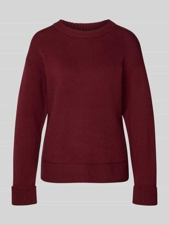 s.Oliver Red Label Relaxed Fit Strickpullover aus Baumwoll-Mix mit Woll-Anteil in Bordeaux, Gr&ouml;&szlig;e 44