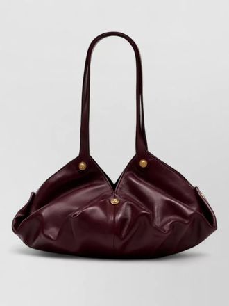 Versace shoulder bag lambskin leather ruched design